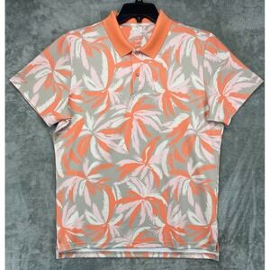 NWOT Bonobos Golf Mens Polo Shirt Large Slim Fit Floral Palms Performance Fabric